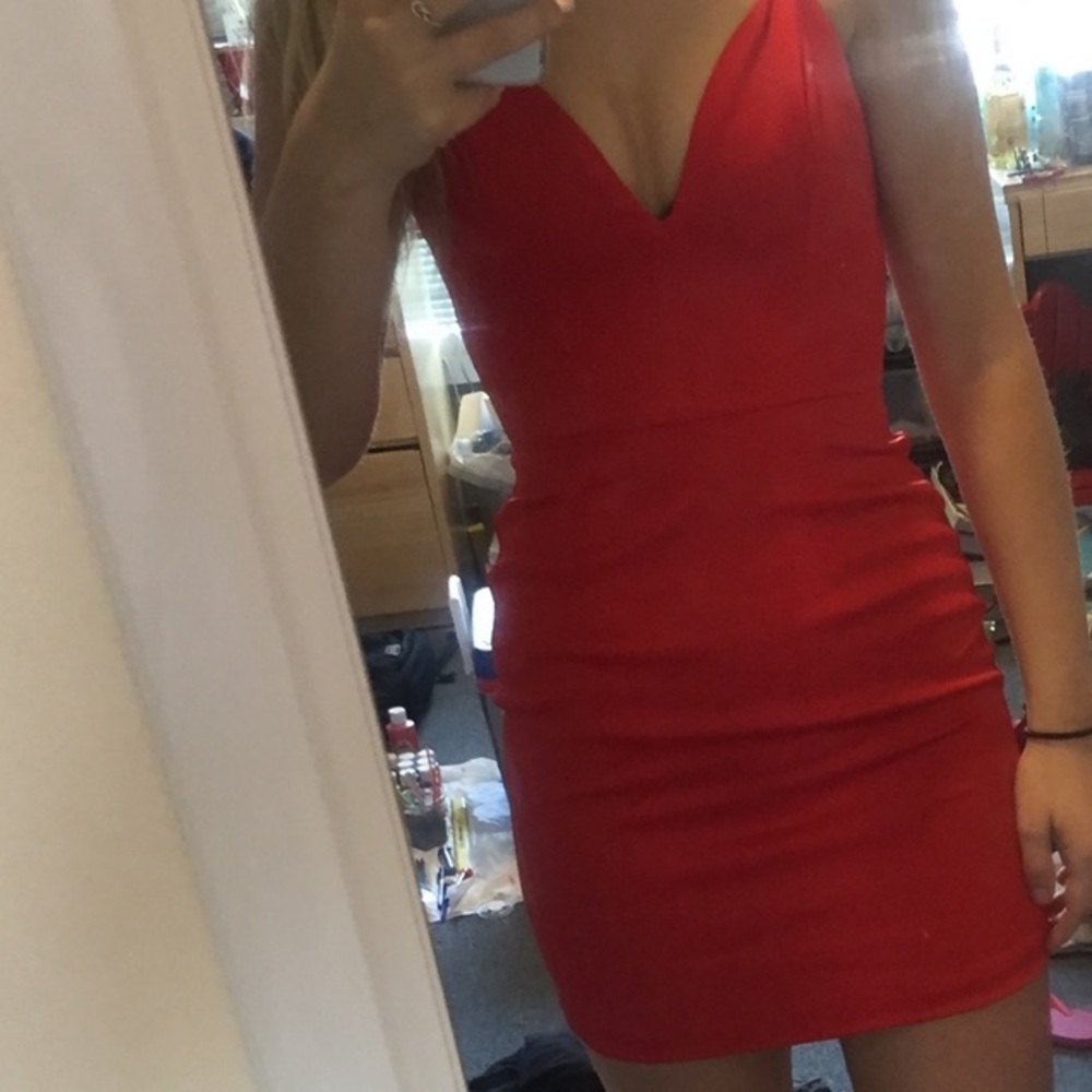 NBD Red Mini Dress, XS